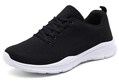 KOUDYEN Zapatillas Deportivas de Mujer Hombre Running Zapatos para Correr Gimnasio Calzado Unisex,XZ746-W-halfblack-EU37