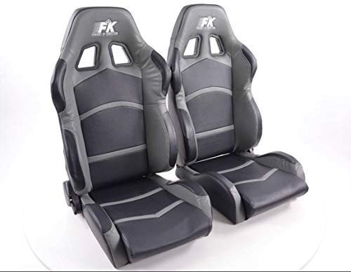 Ku Sportseat Set Cyberstar Cuero Artificial Negro/Gris Ku Sportseat Set Cyberstar Cuero Artificial Negro/Gris