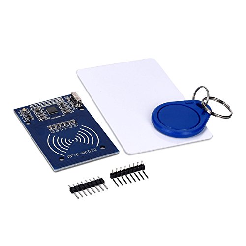 kwmobile Lector de Llaves con Tarjeta - Tarjetero RFID Arduino y Genuino - Módulo Lector de Tarjetas RC522 RF S50 - Kit Sistema de identificación