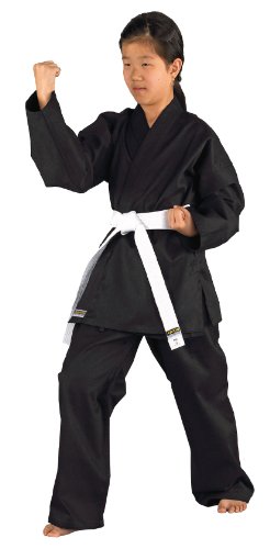 Kwon Karatea Shadow - Kimono de Artes Marciales Infantil, tamaño 110 cm, Color Negro