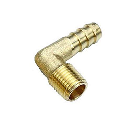 Leluo LRrui-Conector de Montaje Brass Hose Barb Racor en Codo de 6 mm 8 mm 10 mm 12 mm 16 mm for 1/4 1/8 1/2 3/8", BSP Male Thread púas Joint, Ampliamente Utilizado