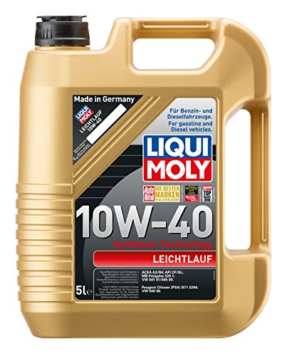 Liqui Moly 1310 Leichtlauf 10W-40 - Aceite antifricción Mineral para Motores de Gas GNC/GLP (5 L)