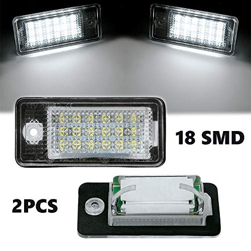 Luces de matrícula de Coche 2 UNIDS Error Libre LED LIGNO NÚMERO Placa Lámpara de luz Compatible con Audi A6 C6 4F RS6 A3 8P S4 A4 B6 B7 RS4 A5 8F A8 S8 Q7 4L Plus/VANT Impermeable Luces de matrícula de Coche 2 UNIDS Error Libre LED LIGNO NÚMERO Placa Lámpara de luz Compatible con Audi A6 C6 4F RS6 A3 8P S4 A4 B6 B7 RS4 A5 8F A8 S8 Q7 4L Plus/VANT Impermeable