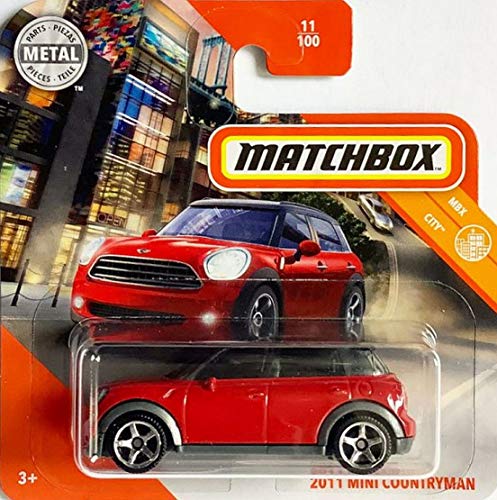 Matchbox* Mini Countryman 2011 - Coche de juguete (escala 1:64), color rojo y negro Matchbox* Mini Countryman 2011 - Coche de juguete (escala 1:64), color rojo y negro