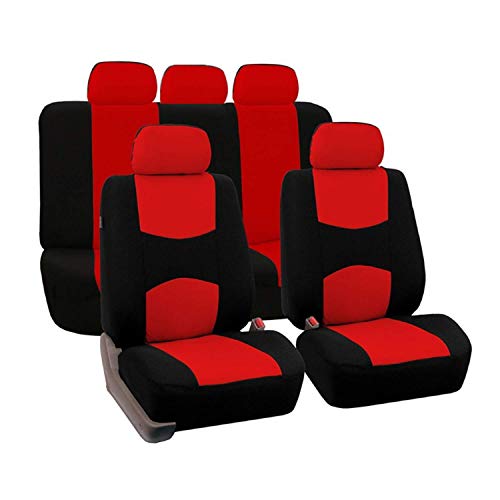 Mioke Fundas para Asientos de Coche Universal,Protector para Asientos Delanteros y Traseros de Automóvil (Rojo)