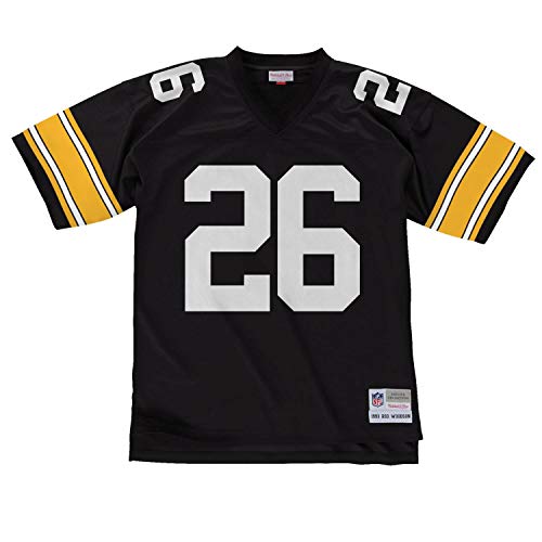 Mitchell & Ness Pittsburgh Steelers Woodson 1993 Black NFL Legacy Jersey Throwbacks Vintage Logo Mitchell & Ness Pittsburgh Steelers Woodson 1993 Black NFL Legacy Jersey Throwbacks Vintage Logo