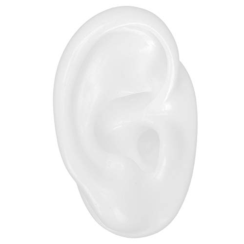 Modelo de oído de silicona, modelo de visualización de oído artificial de simulación para uso de audífonos, visualización de ventana y ejercicio de impresiones de oído(Oreja derecha)