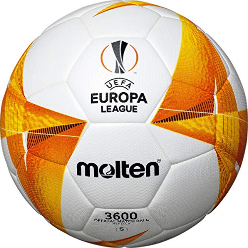 Molten UEFA - Balón de Entrenamiento réplica de balón de fútbol, Color Blanco, Naranja y Negro