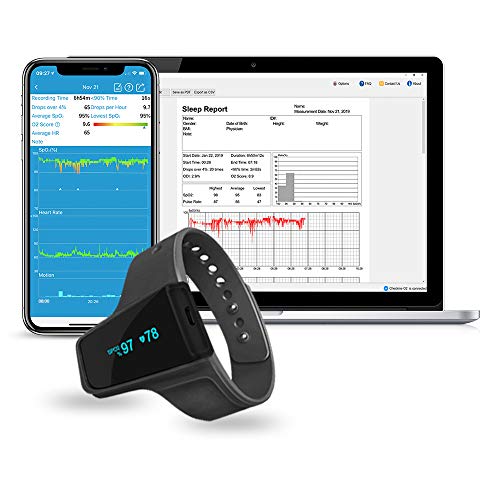 Monitor de oxígeno para el sueño Viatom con alarma de vibración e informe de PC para ronquidos y apnea del sueño, oxímetro de muñeca con aplicación en español Monitor de oxígeno para el sueño Viatom con alarma de vibración e informe de PC para ronquidos y apnea del sueño, oxímetro de muñeca con aplicación en español