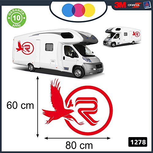 mural stickers Adhesivo para laterales de caravana – Rimor Aquile – Decorativos – Super Brig + todos los modelos Rimor, cód. 1278 rojo