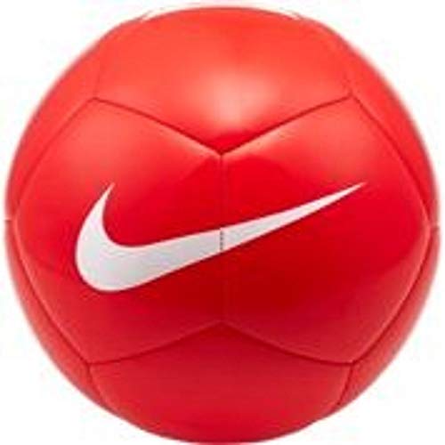 NIKE Pitch Team Soccer Ball Balones de fútbol de Entrenamiento, Unisex-Adult, Bright Crimson/White, 5