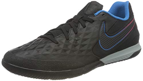 Nike React Legend 8 Pro IC, Zapatillas de ftbol Unisex Adulto, Negro Black Black Siren Red Lt Photo Blue Cyber, 43 EU