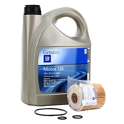 Opel Kit Filtro Aceite Motor GM General Motor Oil 5w30 5 litros Astra G, Astra H, Combo, Corsa C, MERIVA Motores Diesel 1.7CDTi Desde año 2003 al 2008