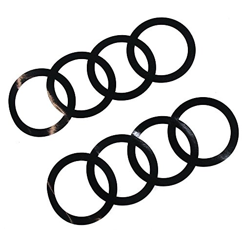 Original Audi Lámina Audi anillos Brilliant Negro Exterieur Texto Logo 8 W0064317 C