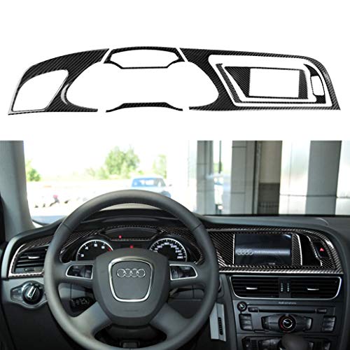 Para Audi A4 B8, A4L B8, RS4, S4 B8, A5 B8, RS5 B8 Coupe BSport Back Cabriolet Instrument Panel Frame Cluster Meter Dashboard Surround Trim Interiors Modificado Fibra de Carbono Accesorios (A5 RHD)