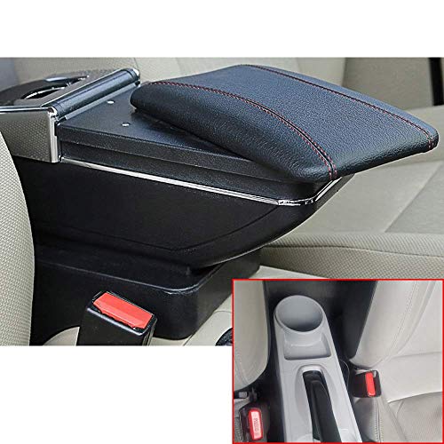 para H-Onda CR-Z CRZ CR Z Caja de Almacenamiento de reposabrazos Negra giratoria de una Sola Capa con portavasos (Color : Negro) para H-Onda CR-Z CRZ CR Z Caja de Almacenamiento de reposabrazos Negra giratoria de una Sola Capa con portavasos (Color : Negro)