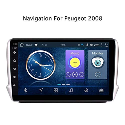 para Peugeot 2008 208 2014-2018 9 Pulgadas de Coches Navegador GPS WiFi Sistema de Navegación por Satélite DVD Multimedia Rastreador de Radio Auto estéreo Bluetooth Pantalla capacitiva