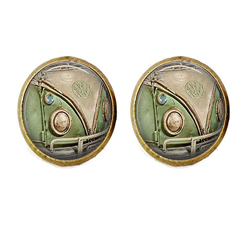 Pendientes de cristal vintage para coche, diseño de furgoneta camper Pendientes de cristal vintage para coche, diseño de furgoneta camper