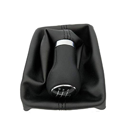 Pomo de cambio de coche de 5/6 velocidades con pomo de cuero real apto para Audi A6 C6 (2004-2012) A4 S4 B8 8K A5 8T 8F Q5 8R 2007-2015-6_Speed Pomo de cambio de coche de 5/6 velocidades con pomo de cuero real apto para Audi A6 C6 (2004-2012) A4 S4 B8 8K A5 8T 8F Q5 8R 2007-2015-6_Speed