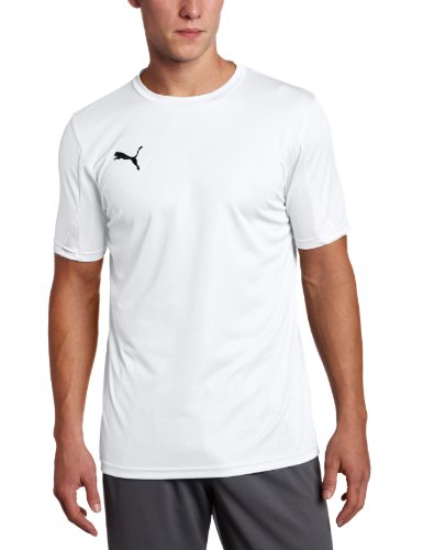 Puma Camisas de equipo para hombre, talla grande, color blanco y blanco