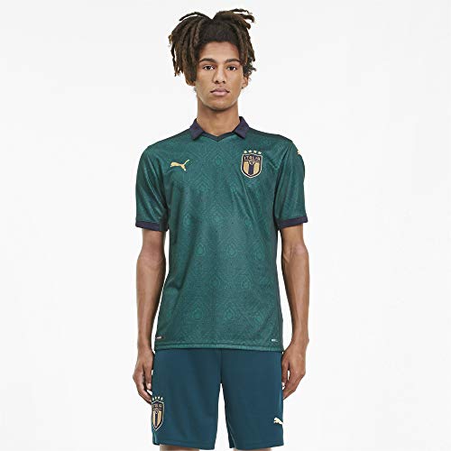 PUMA FIGC Third Shirt Replica Maillot, Hombre, Ponderosa Pine-Peacoat, M
