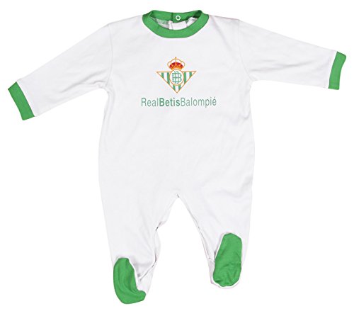 Real Betis Balompié Pelbet Pelele, Bebé-Niños, Multicolor (Blanco / Verde), 09