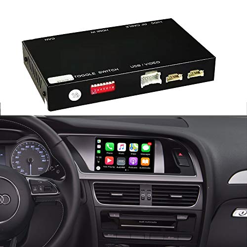 Road Top Retrofit Kit Decodificador con interfaz inalámbrica Apple CarPlay Android Auto para Audi S4 S5 A4 A5 2009-2015 Año Q5 2009-2017 Año con función Mirror Link AirPlay CarPlay