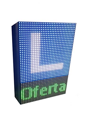 Rótulo LED programable Autoescuelas (32x48 cm) RGB / Pantallas electrónicas de Logo y Texto / Carteles publicitarios Exterior/ Letreros Luminosos / L autoescuela con Efectos