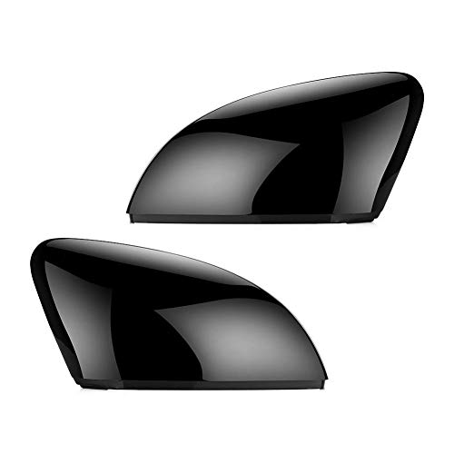 SAXTZDS Tapas de Repuesto para Cubierta de Espejo retrovisor Lateral ABS, moldura de Carcasa Negra, para Volkswagen VW Polo MK5 6C