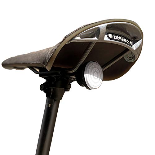 SHANREN Raz - Luz trasera para bicicleta, luz trasera de freno de seguridad, luz trasera LED recargable ultrabrillante, compatible con tija de asiento, sillín y casco (Raz – sillín)