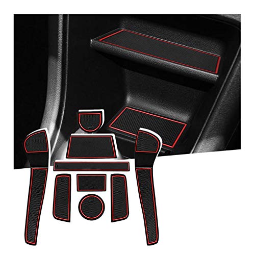 SHAOHAO Cool Car Slot Mats para V W UP/Seat MII/Citigo 2013+ Pad del Reposabrazos Caja de Almacenamiento