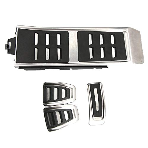 Sin taladro pedal de freno de gas de acero inoxidable antideslizante acelerador freno cubierta para A4 S4 A5 S5 Q5 A6 S6 A7 S7 2012-2017 (MT) Sin taladro pedal de freno de gas de acero inoxidable antideslizante acelerador freno cubierta para A4 S4 A5 S5 Q5 A6 S6 A7 S7 2012-2017 (MT)