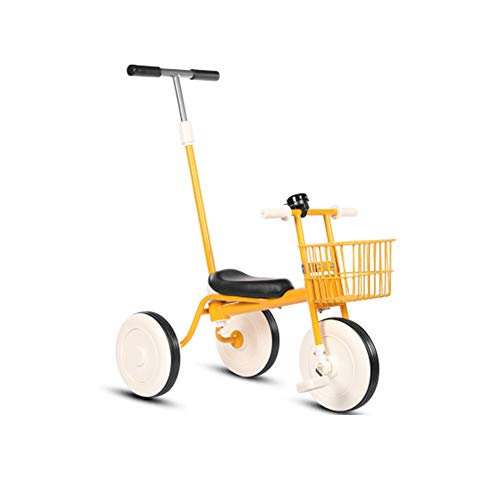 Siuber Triciclos clásicos para niños 2 en 1, 3 ruedas, con pedal extraíble y barra de empuje para padres, diseño bien considerado para triciclos de 1 a 3 años de edad