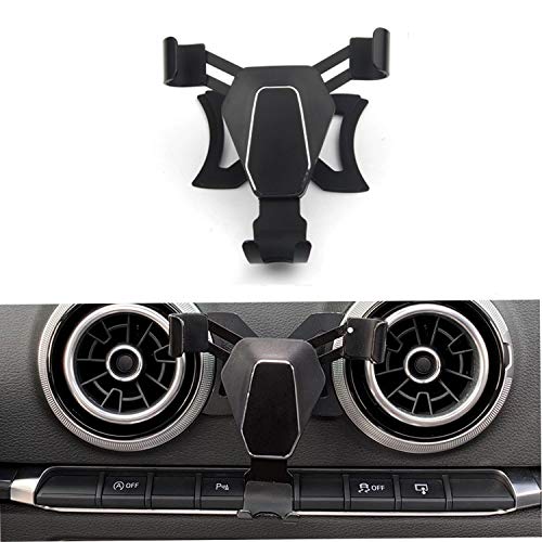 SMARTNAVI Soporte para teléfono de coche, soporte para teléfono móvil para Audi A3 S3 2014-2018 (negro)