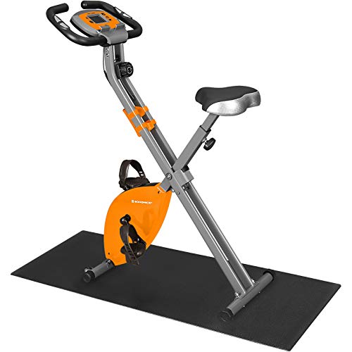 SONGMICS Bicicleta Estática, Bicicleta Fitness, Entrenador Plegable Indoor, 8 Niveles de Resistencia Magnética, con Alfombrilla, Sensor de Pulso, Soporte Telefónico, 100 kg Máx. Naranja SXB11OG SONGMICS Bicicleta Estática, Bicicleta Fitness, Entrenador Plegable Indoor, 8 Niveles de Resistencia Magnética, con Alfombrilla, Sensor de Pulso, Soporte Telefónico, 100 kg Máx. Naranja SXB11OG