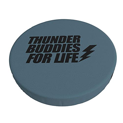 Thunder Buddies for Life Funda de cojín para Silla de Bar Redonda extraíble y Lavable Funda de cojín elástica para Taburete de 12 Pulgadas