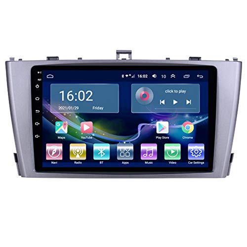 TIANDAO Android Autoradio Radio Doble DIN Sat Nav 2.5D Pantalla táctil Navegador GPS FM Am Reproductor de Control del Volante Adecuado para Toyota AVENSIS 2009-2015(Color: 4G+WiFi 2G+32G)