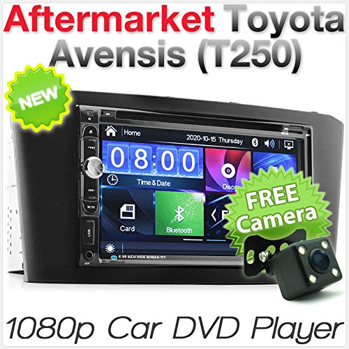 TUNEZ® 7 Inch Car Audio Doble Din Car DVD USB MP3 MP4 Reproductor Radio Stereo Head Unit CD para Toyota Avensis 2003 2004 2005 2006 2007 2008 T250