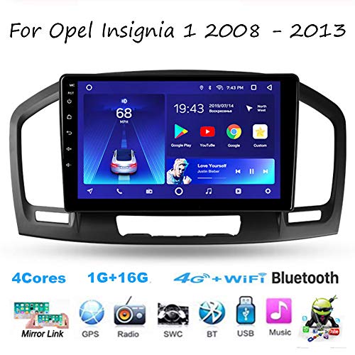 TypeBuilt para Opel Insignia 1 2008-2013 Android 9 Radio Estéreo 9 Inch Pantalla Táctil Capacitiva Navegación Cámara De Respaldo Estéreo Audio FM/Am/RDS Radio Video Player Bluetooth SWC,4cores,1G+16G