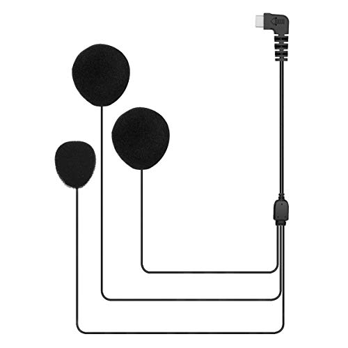 USB Tipo C Auricular/Micrófono para BT-S2 y BT-S3 Intercomunicador Casco Moto (USB C, Micrófono Suave)