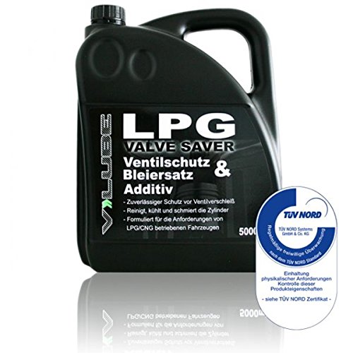 V-Lube Valve Saver - 5 litros - Aditivo de protección de válvulas para vehículos a Gas (GLP, GLP, Gas Natural) TÜV - Calidad controlada - Eficacia confirmada - Made in Germany