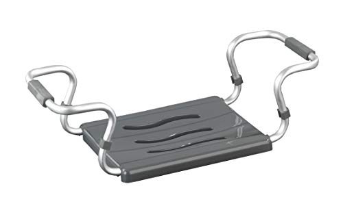 Wenko Badewannensitz Secura - ausziehbar, 150 kg Tragkraft, 55-65 x 18 x 26 cm, silber
