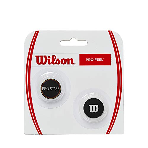 Wilson Pro Feel Pro Staff Amortiguador de vibraciones, paquete de 2, Negro/gris, WR8407101001