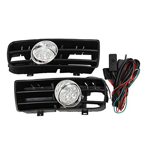 WOVELOT Reja Anti-Niebla luz lampara Faro LED Delantera para Golf MK4 GTI TDI 99-04 6000K