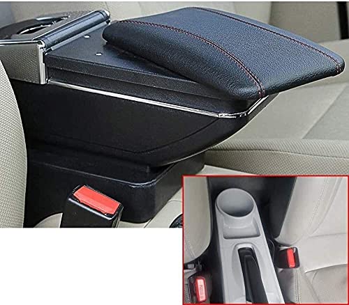 WYJW Caja de Almacenamiento de reposabrazos giratoria de una Sola Capa con portavasos para Honda CR-Z CRZ CR Z Reposabrazos automotrices Caja de reposabrazos de Coche Consola Central 11