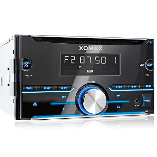 XOMAX XM-2CDB626 Autoradio con Bluetooth I CD, USB, AUX I RDS I Am/FM I 2 DIN