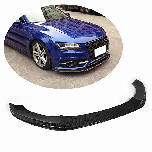 XTT Spoiler Delantero para Audi A7 S-Line S7 Sportback 2011-2014 Fibra de Carbono Parachoques Delantero Lip Chin Splitter Flaps Protector Protector