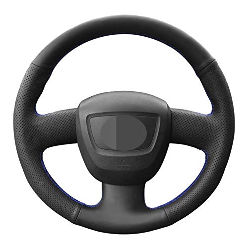 YHDNCG Cubiertas Volante de Cuero Cosido a Mano DIY Negro de Coches, para Audi A3 8P Sportback A4 B7 Avant A6 C6 S4 Seat Exeo 2009-2012 YHDNCG Cubiertas Volante de Cuero Cosido a Mano DIY Negro de Coches, para Audi A3 8P Sportback A4 B7 Avant A6 C6 S4 Seat Exeo 2009-2012