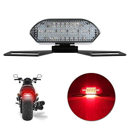 yifengshun LED para Luz Trasera de Moto, Lámpara de Freno de Licencia y Luz de Freno Trasera para Motocicleta, Harley/Davidson/SUV/ATV-Gris
