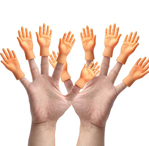 Yolococa Tiny Hands Manos Pequeñas Títeres de Dedos con Las Manos Izquierda y Derecha Trucos Divertidos para el Juego Fiesta 10 Pieces